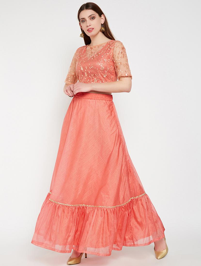 pink net embroidered blouse - 16228283 - Zoom Image - 4