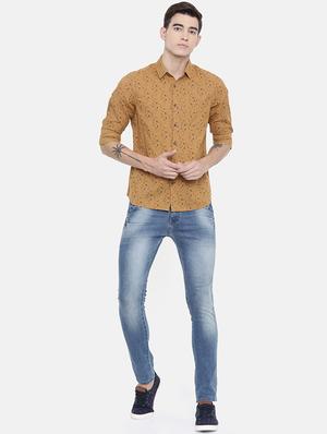 brown printed casual shirt - 16229075 - Standard Image - 4