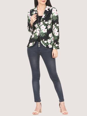 lapel neck floral jacket - 16229462 - Standard Image - 4