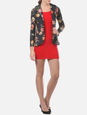 lapel neck floral jacket - 16229467 - Standard Image - 4