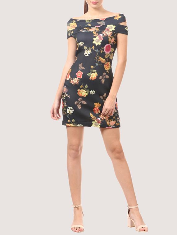 black scuba bodycon dress - 16229472 - Zoom Image - 4