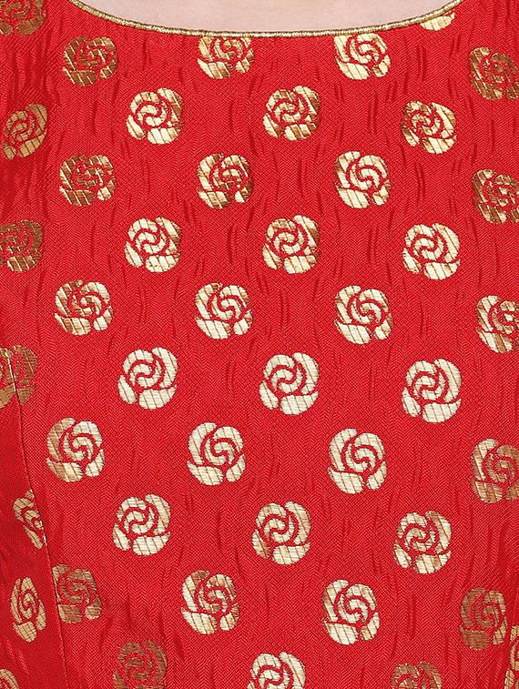 Puff sleeved brocade blouse - 16231845 - Zoom Image - 4