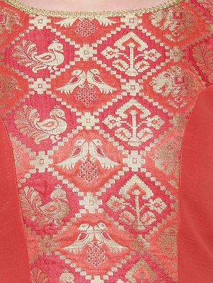 Self-design brocade blouse - 16231855 - Standard Image - 4