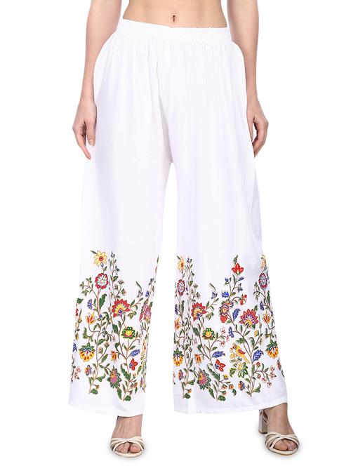 Floral flared palazzo - 16231919 - Standard Image - 1