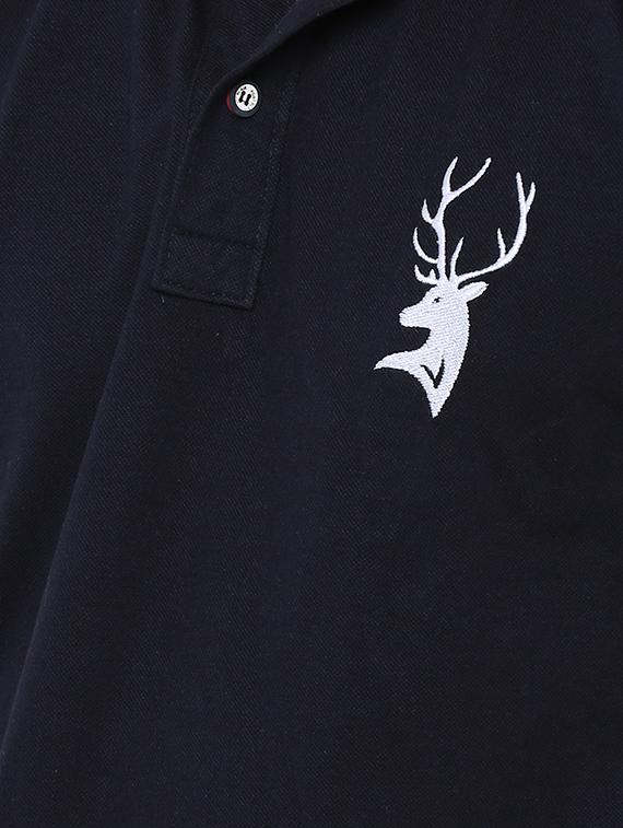 black solid polo tshirt - 16231995 - Zoom Image - 4