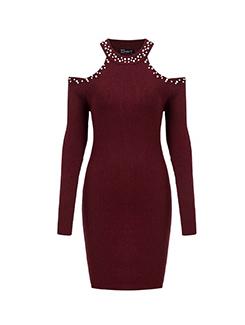 cold shoulder bodycon dress - 16232861 - Standard Image - 1