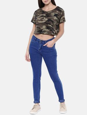 turn up hem high rise jeans - 16233299 - Standard Image - 4