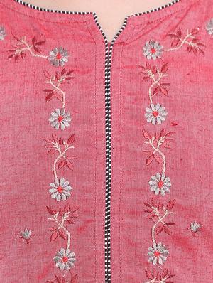 Embroidered straight kurta - 16233388 - Standard Image - 4