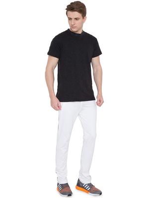 white cotton full length track pant - 16233676 - Standard Image - 4