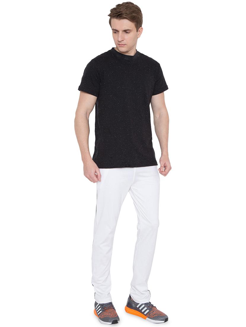 white cotton full length track pant - 16233676 - Zoom Image - 4