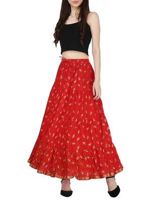 foil printed flared skirt - 16234400 - Standard Image - 4
