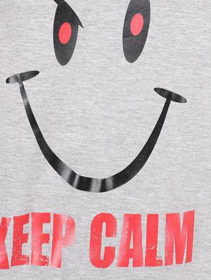 grey chest print tshirt - 16235216 - Standard Image - 4