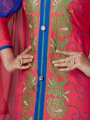 embroidered pant unstitched suit - 16235399 - Standard Image - 4