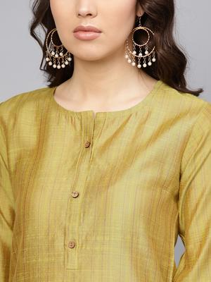 solid straight kurta - 16235676 - Standard Image - 4