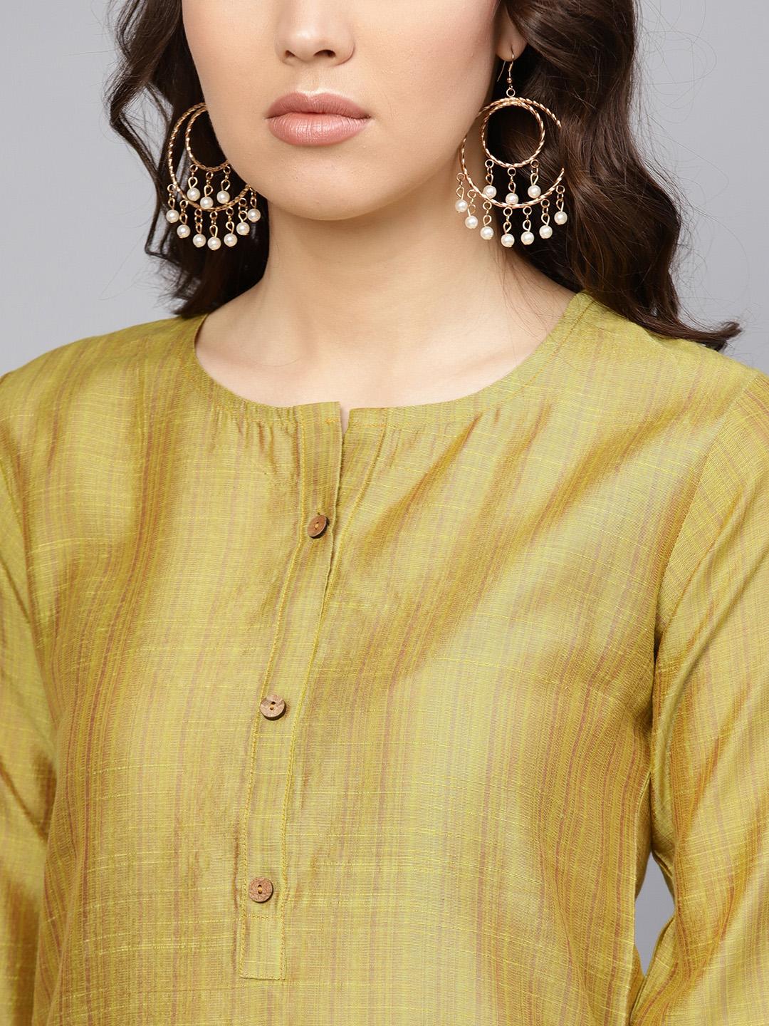 solid straight kurta - 16235676 - Zoom Image - 4