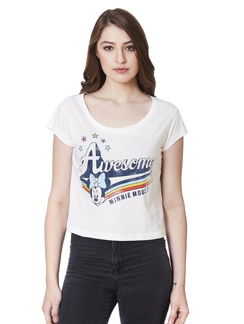 scoop neck graphic print tee - 16236953 - Standard Image - 1