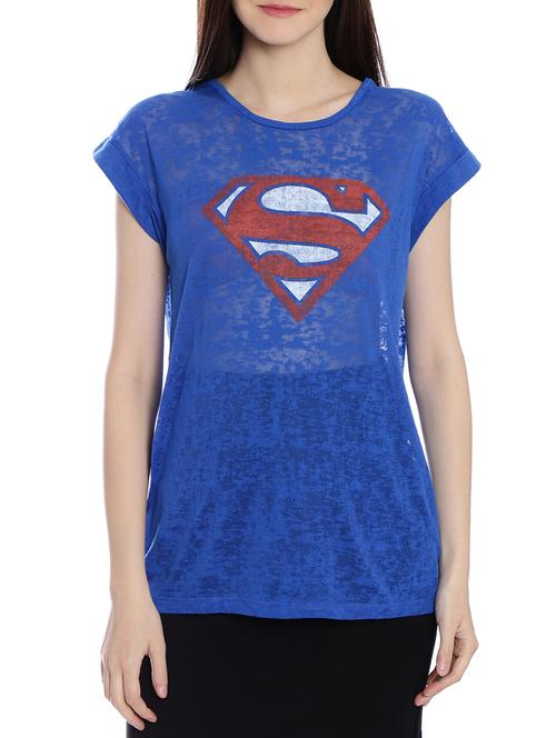round neck superman print tees - 16237008 - Very Small Image - 1
