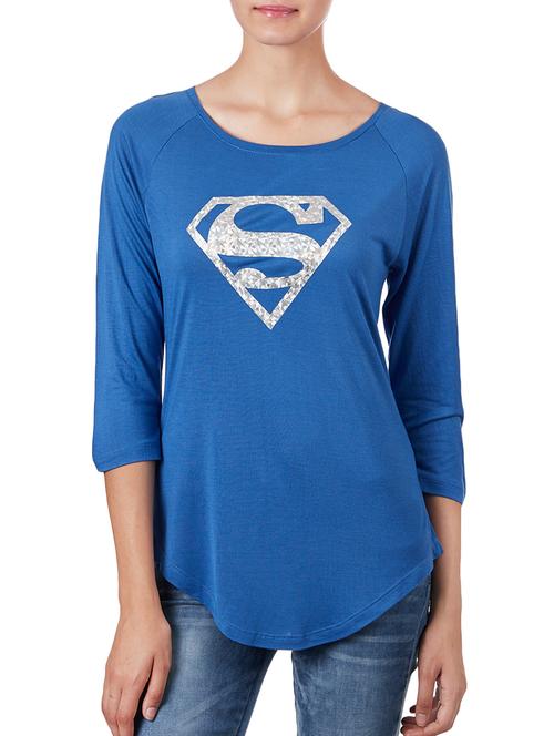 round neck superman print tees - 16237011 - Very Small Image - 1