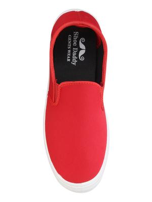red synthetic slipon - 16237071 - Standard Image - 4