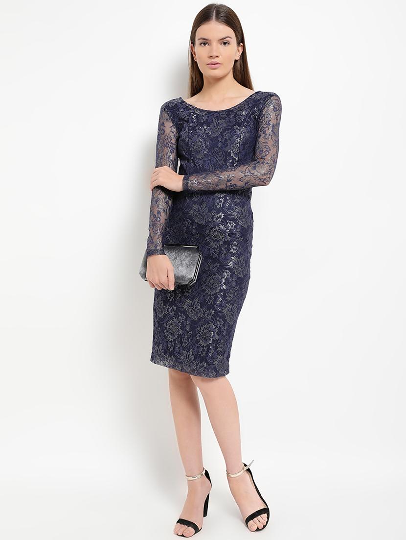 floral laced bodycon dress - 16237257 - Zoom Image - 4