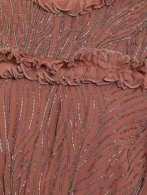 frill detail embellished gown - 16237306 - Standard Image - 4