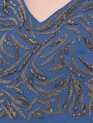 v- neck embellished gown - 16237321 - Standard Image - 4