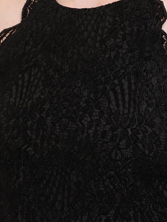 tie back laced bodycon dress - 16237324 - Zoom Image - 4