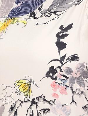 contrast binding floral maxi dress - 16237394 - Standard Image - 4
