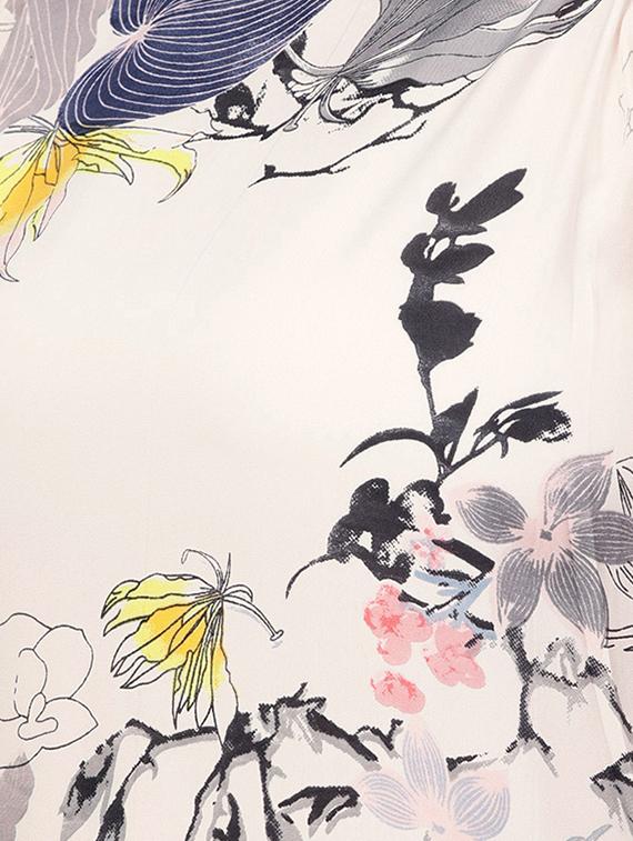 contrast binding floral maxi dress - 16237394 - Zoom Image - 4