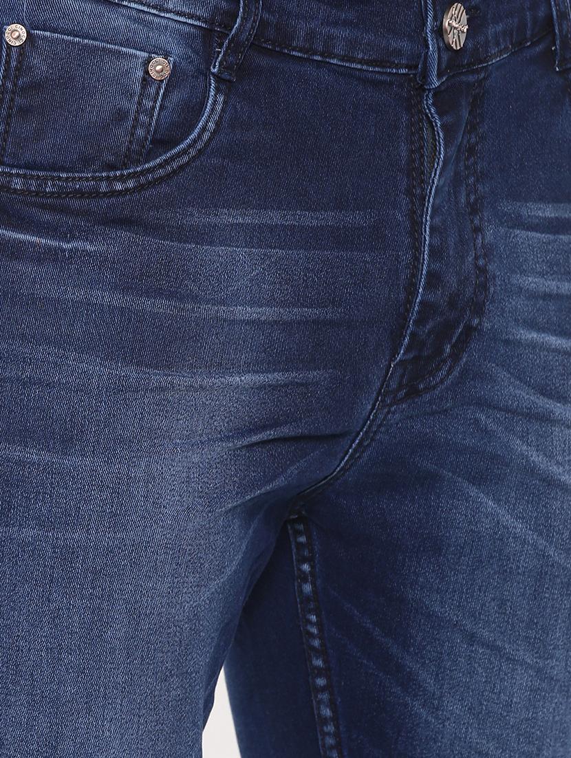 blue cotton blend heavy washed jeans - 16237516 - Zoom Image - 4