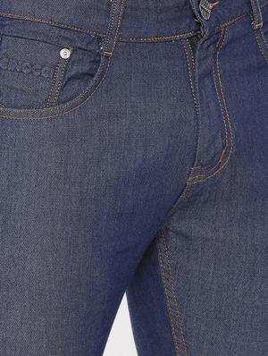 blue cotton blend plain jeans - 16237527 - Standard Image - 4