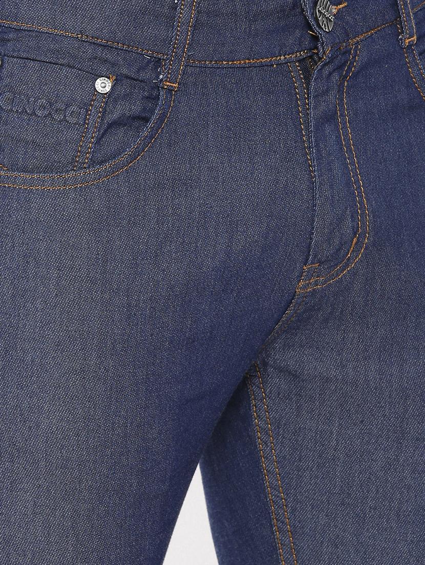 blue cotton blend plain jeans - 16237527 - Zoom Image - 4
