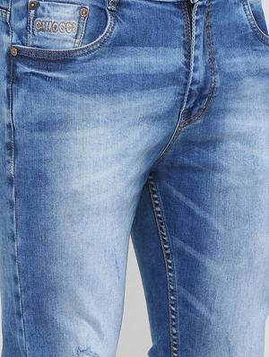 blue cotton blend heavy washed jeans - 16237535 - Standard Image - 4