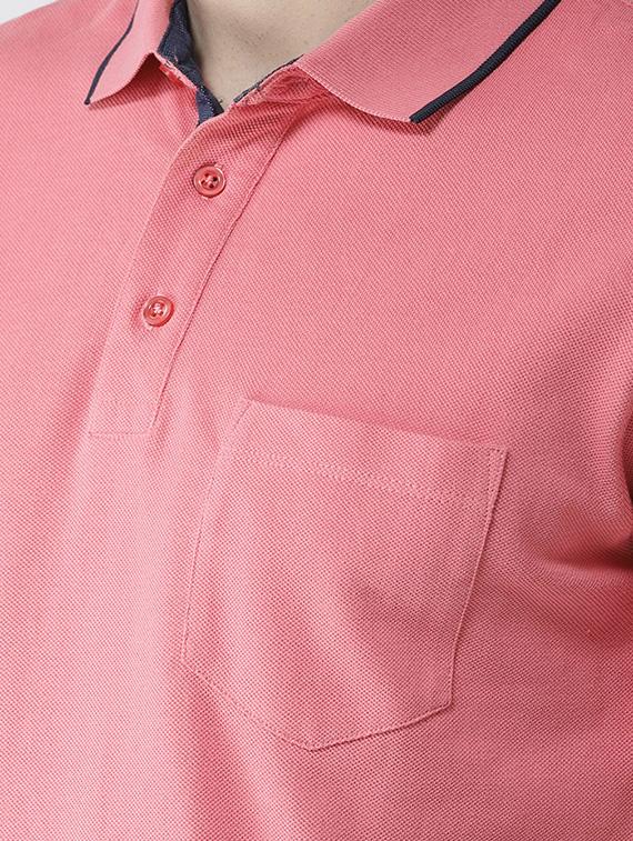 pink solid polo tshirt - 16238156 - Zoom Image - 4
