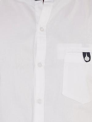 white solid casual shirt - 16238322 - Standard Image - 4