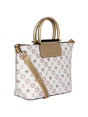 white leatherette (pu) regular handbag - 16238507 - Standard Image - 4