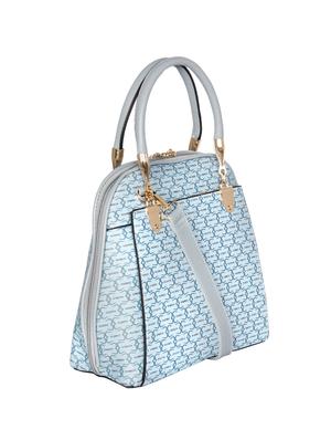 blue leatherette (pu) regular handbag - 16238516 - Standard Image - 4