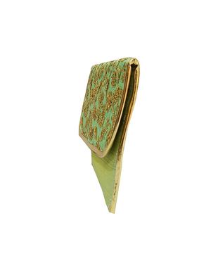 green silk ethnic sling bag - 16238631 - Standard Image - 4