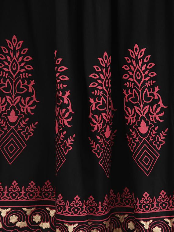 block printed flared skirt - 16239017 - Zoom Image - 4