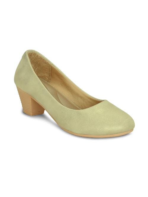 gold slip on pumps - 16239555 - Standard Image - 1