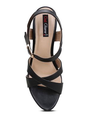 black ankle strap sandals - 16239563 - Standard Image - 4