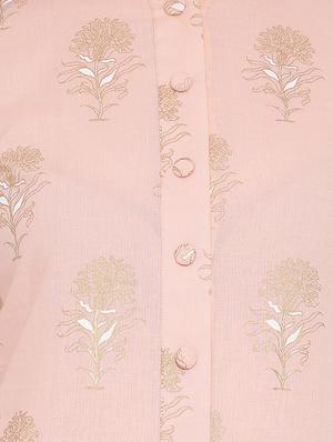 foil printed straight kurta - 16239722 - Standard Image - 4