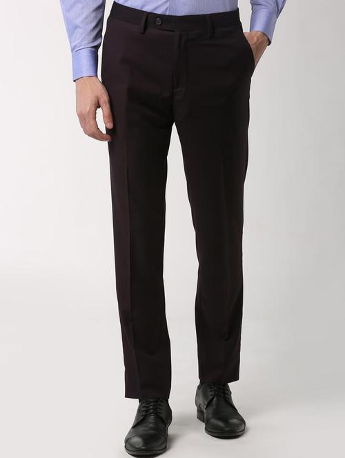 red terry rayon flat front formal trouser - 16240024 - Standard Image - 1
