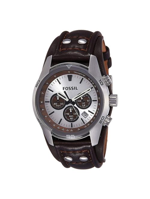 Fossil Coachman Chronograph Silver Dial Men's Watch - CH2565I - 16240913 - Very Small Image - 1