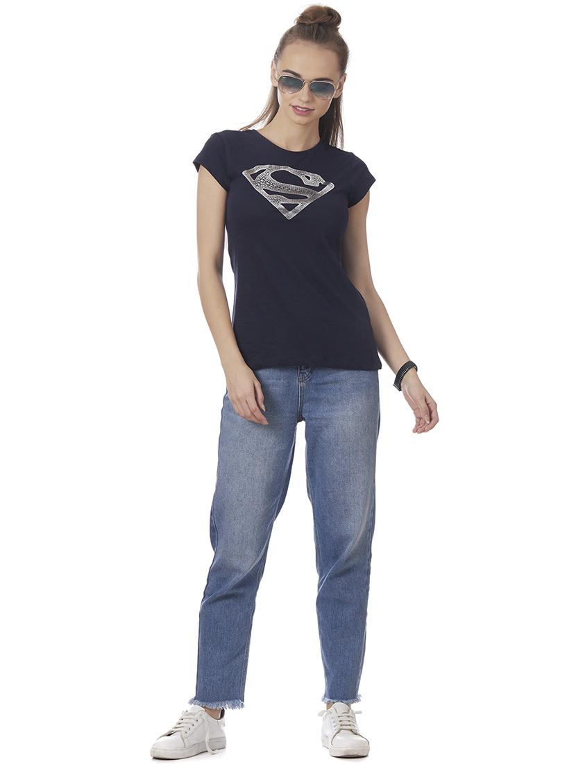 round neck superman print tees - 16241274 - Zoom Image - 4