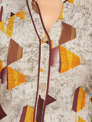 geometrical printed straight kurta - 16241435 - Standard Image - 4