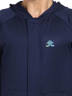 navy blue polyester casual jacket - 16242012 - Standard Image - 4