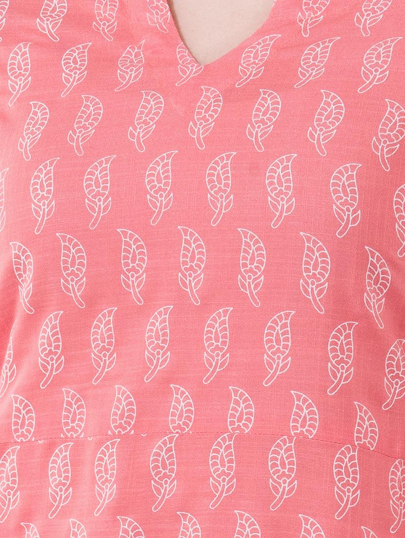 paisley printed kurta with palazzo set - 16242520 - Zoom Image - 4