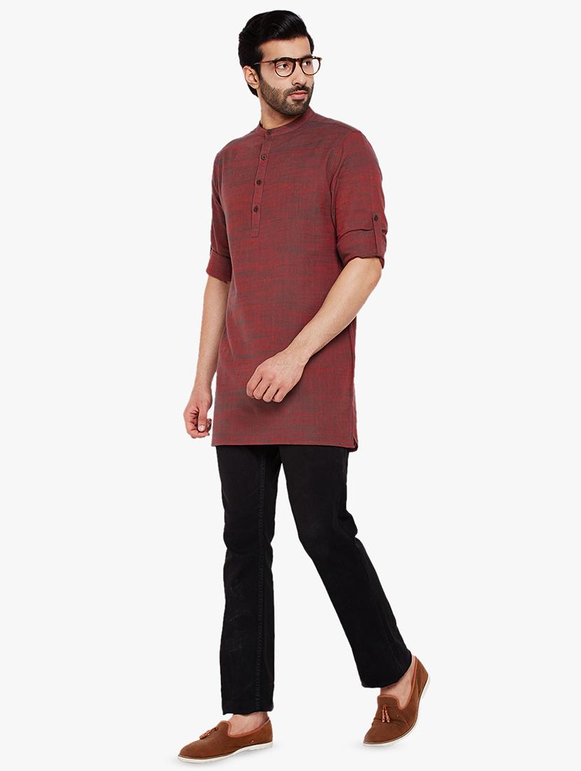 red solid short kurta - 16242798 - Zoom Image - 4