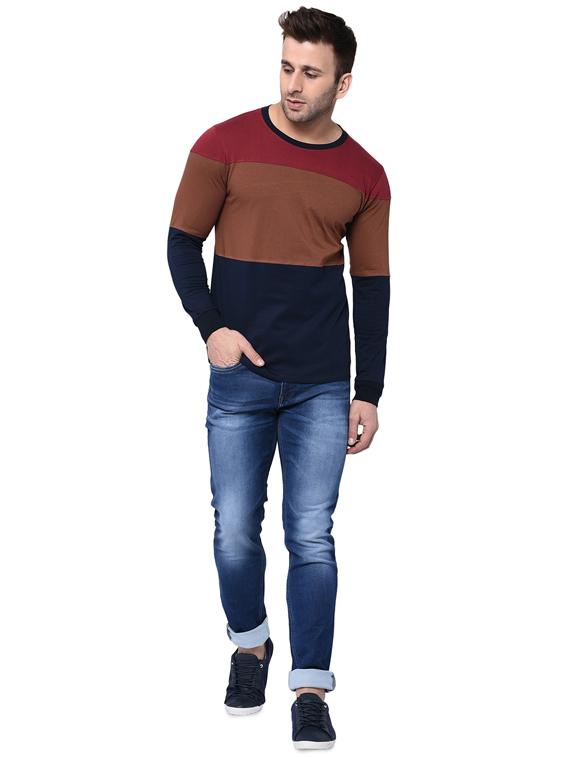 multi colored color block t-shirt - 16243824 - Zoom Image - 4